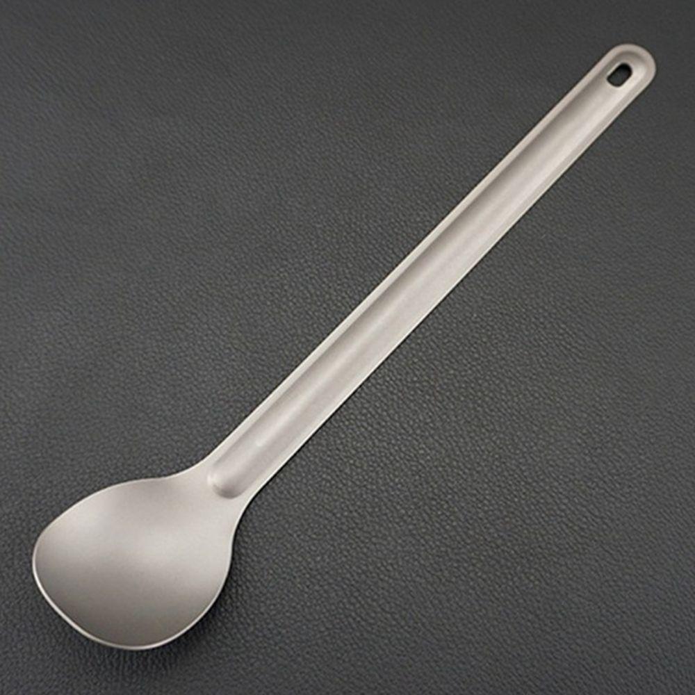 High Quality EDC Camping Tool Portable Cutlery Fork Long Handle Spoon Outdoor Picnic Accessories Titanium Cookware