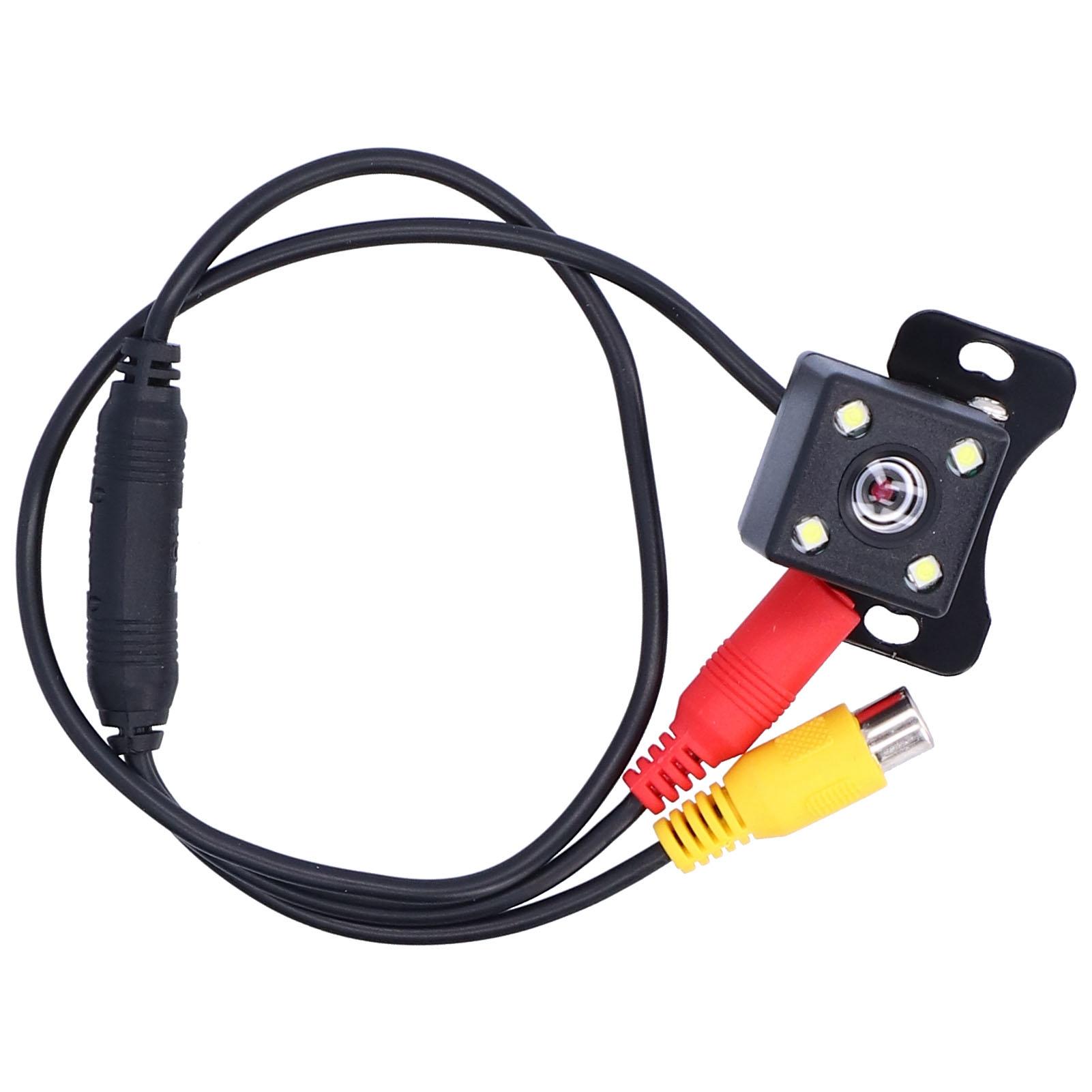 

Камера заднего вида автомобиля 140 градусов Внешняя 4 светодиода HD Ночное видение Крепление на номерной знак Универсальная для 12 В