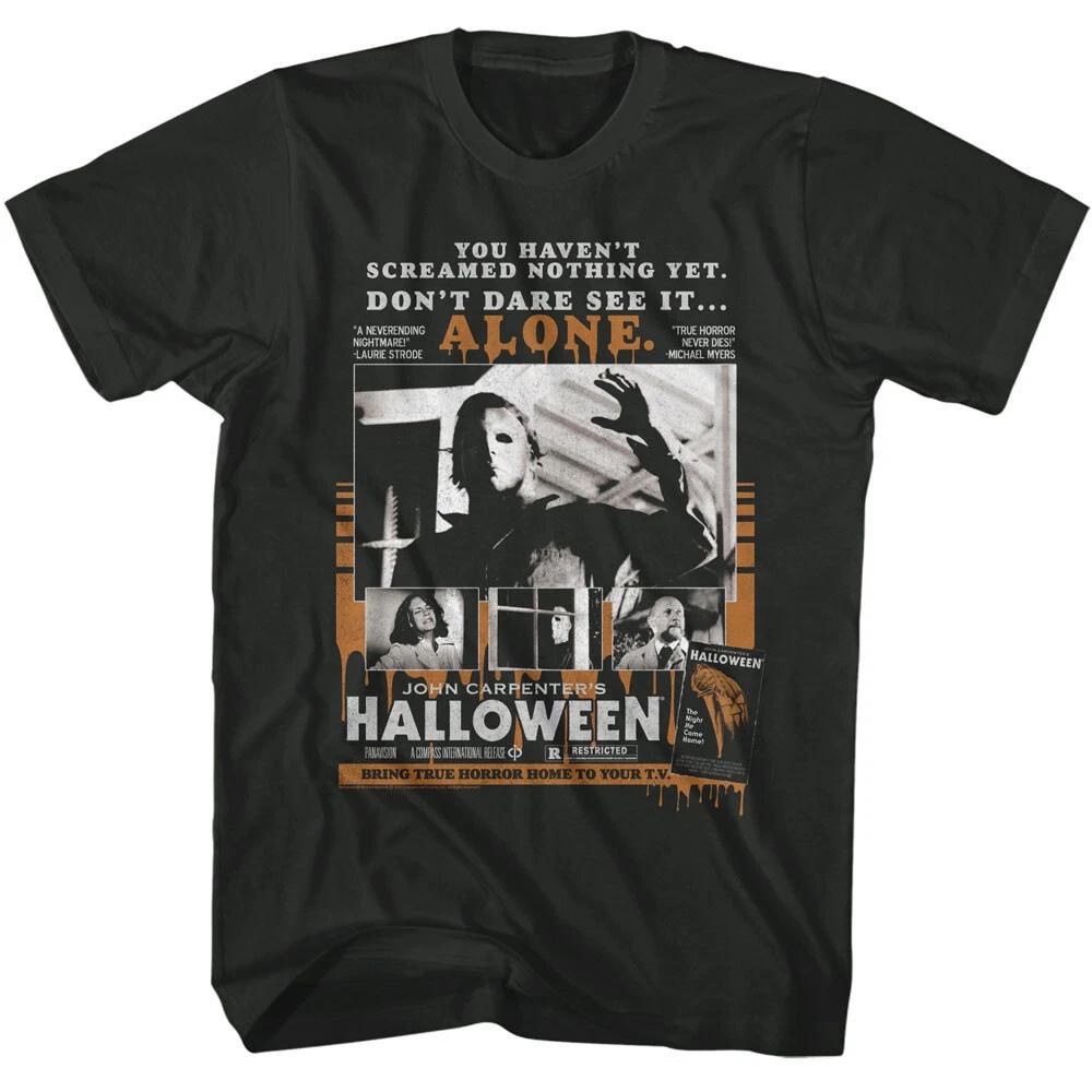 Halloween Horror Movie Poster You Haven t Screamed Nothing Yet Men s T Shirt 2XL