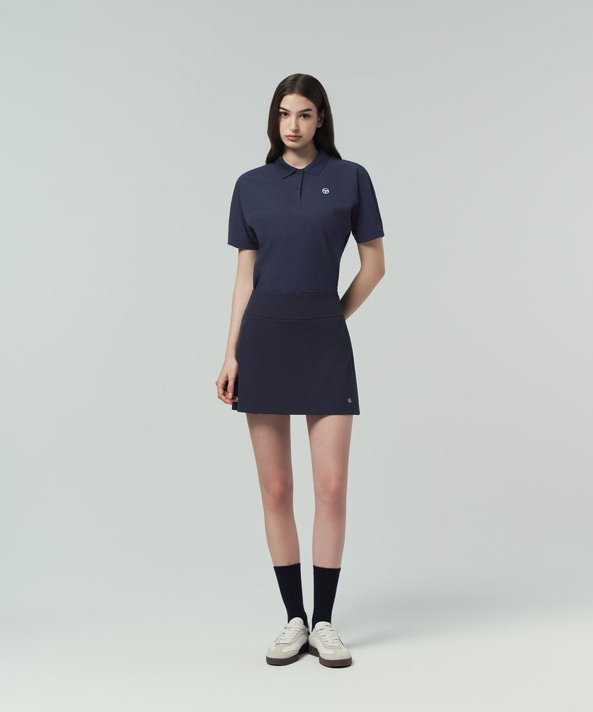 SERGIO TACCHINI W Tacchini Flying Back Pleated Skirt (Navy)