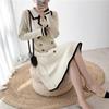 2024 Korean Retro Long-Sleeve A-Line Knitted Dress for Kids