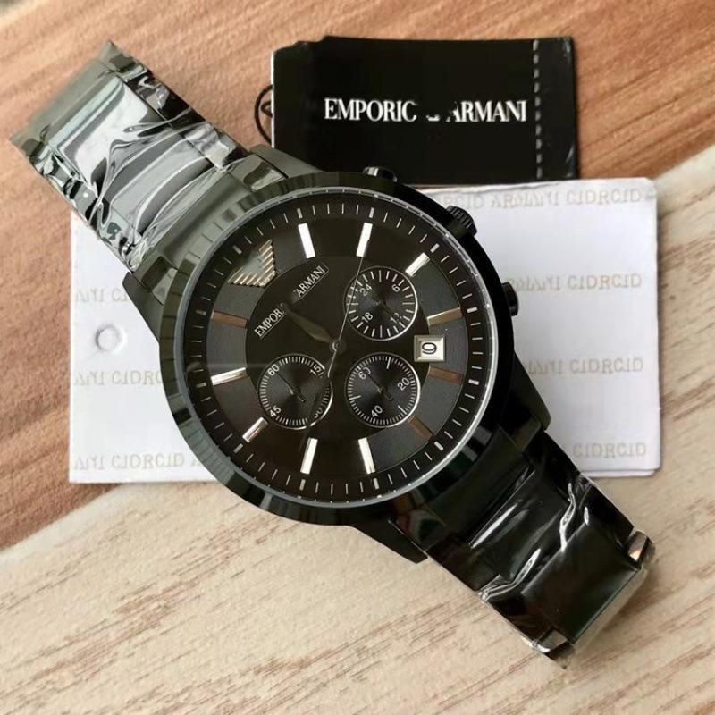 Arma Pointer Three-eye Multi-functional Business Quartz Watch Fine Steel Belt Quartz Watch Men