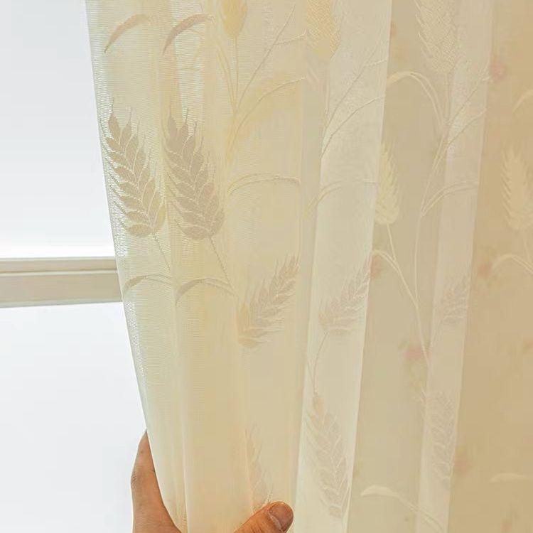 Modern Bedroom Dream Curtains Simple Gauze Curtain Embroidery White Window Screen Balcony Bay Window Partition Living Room Blackout