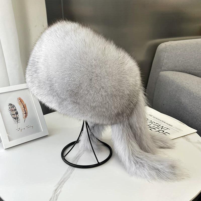 Fox fur hat women`s new winter