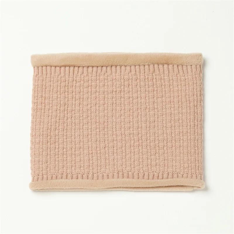 Solid Thick Warm Ring Scarf Fashion Winter Striped Warm Women Men Outdoor Full Mask Scarves With Plush Snood Unisex Muffler