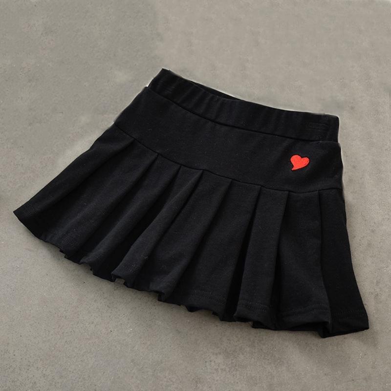 

Модная плиссированная юбка для маленьких девочек, детская юбка, юбки с высокой талией для девочек, летняя детская юбка-петти, повседневная детская одежда 120 чёрный