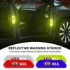 4PCS Car Door Reflective Sticker Night Light Warning Decal Chr For Ceed Rio Sportage R K2 K3 K4 K5 K6 Soul Opeima Ceed Sorento Cerato