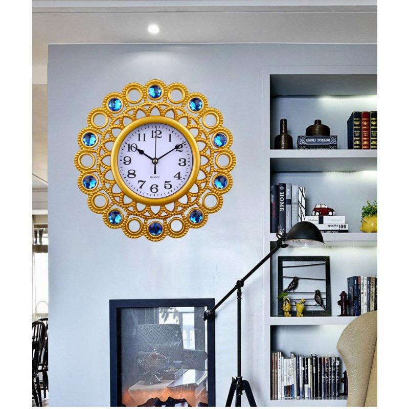 Decorative Wall Clock Corridor Aisle Clock Vertical Version Modern Simple Porcelain Inlaid with Diamond Crystal Porcelain Inlaid with Diamond Clock