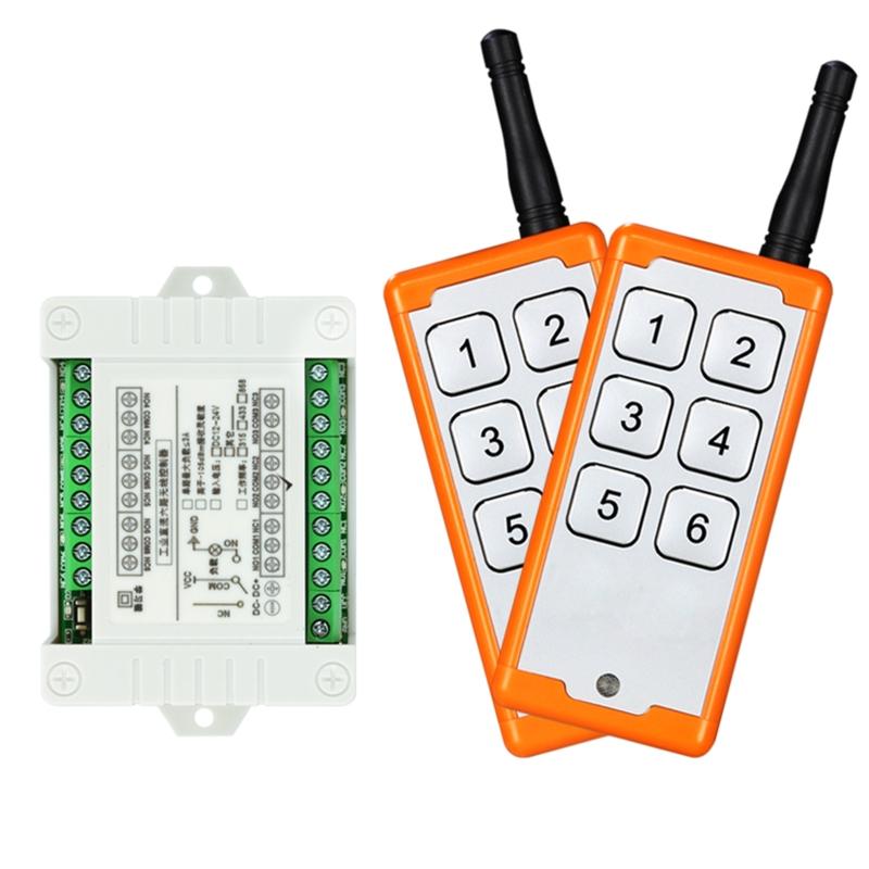 Wireless Remote Switch,1000M Meters Long Distance,DC 12V/24V Relay RF Remote Control Switch for Garage/Gate/Motor/Li