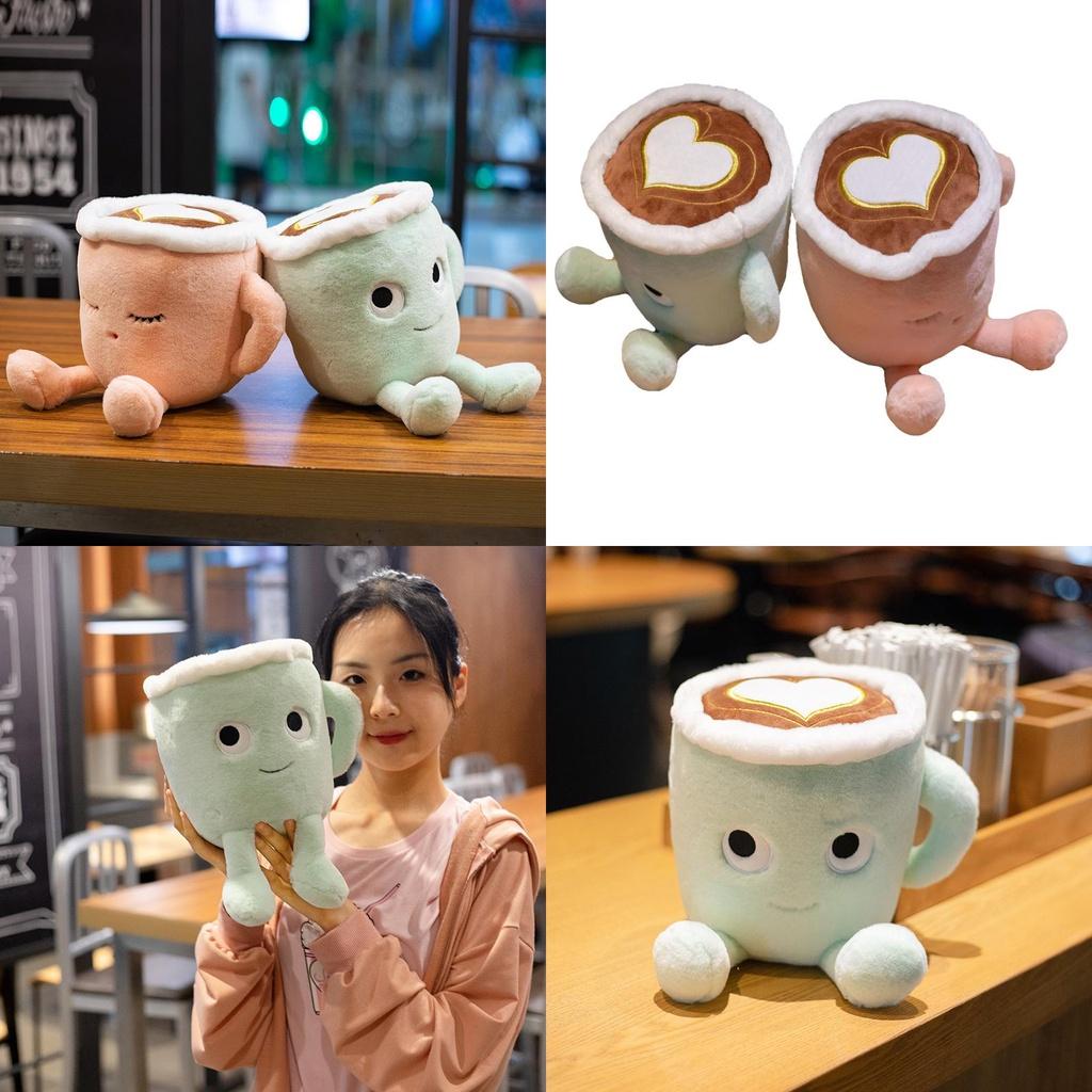 Cute And Comfy Matcha Latte Coffee Cup Plush Toy For Cozy Decor