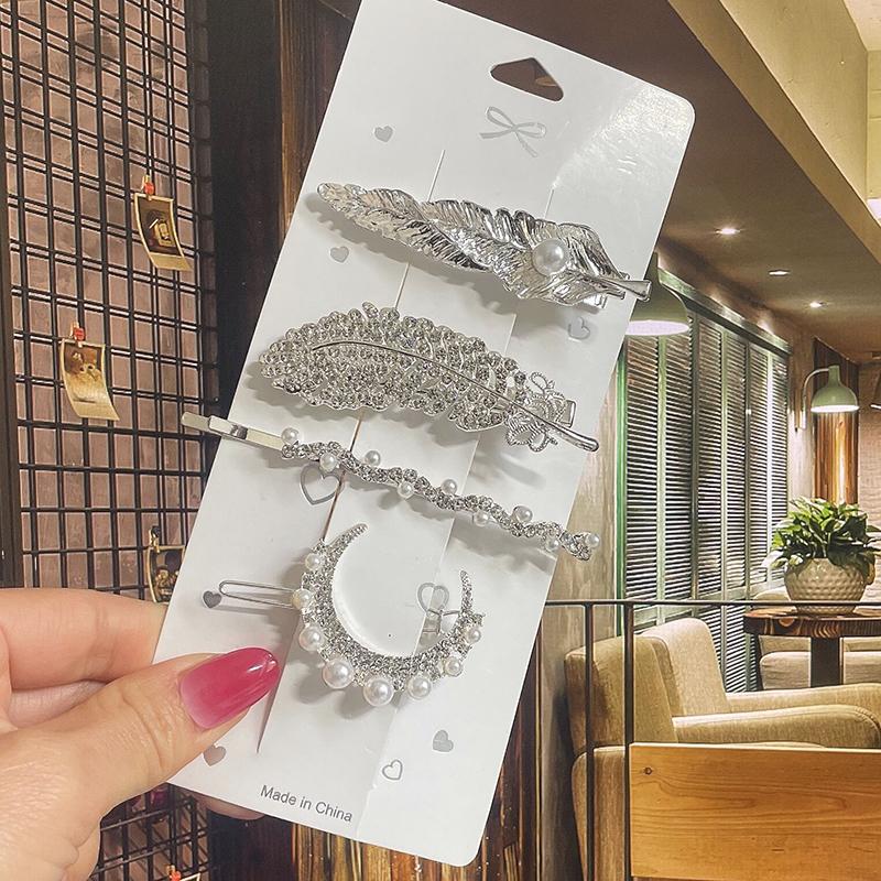 Pearl Hair Clip For Women Korean Hairpins Girl Geometric Crystal Hair Barrettes Fashion New Hairgrip Headwear Hair Accessories