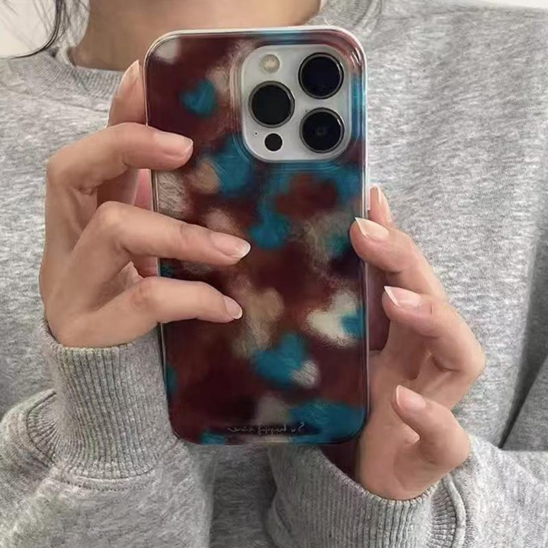 Korean Colorful Blocked Striped Vortex Pattern Phone Case For iPhone 16 11 12 13 14 15 Pro Max SE XR X XS 7 8 Plus Soft Cover