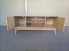 110 cm TV Stand, Mid-Century Modern Style, Suitable for 32/45-Inch TVs, Entertainment Center, Media Console for Living Room and Bedroom, Oak Color