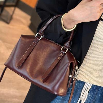 Jesień/Zima Modna Torba Poduszka Garbowana Roślinnie Skóra Bydlęca Vintage Torebka Skórzana Torba Jednoramięna Crossbody