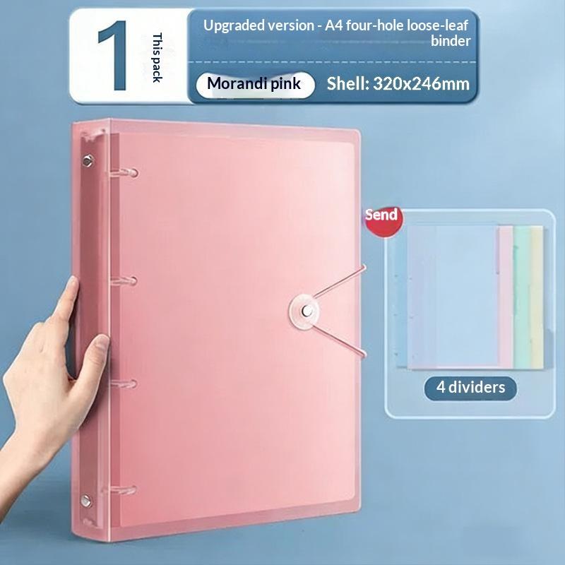 Waterproof Transparent Plastic 3 Ring Binder 5 Colors Elastic Buckle For School Office Document Storage