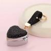 Portable Mini Pill Case Shining Bling Bling Key Pendant Compact Bag Hanging Ornaments  Car Hanging