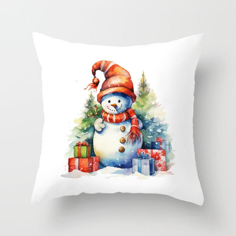 New Christmas Snowman Series Pillow Case Home Living Room Sofa Bedroom Cushion Pillow Case