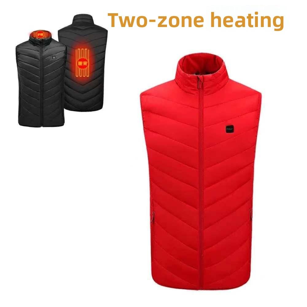 Varmevest Ni-sone Intelligent Varmevest Elektrisk Oppvarming Herre og Dame Varmeklær Konstant Temperatur Full Kropp Varmevest Trendy