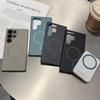 Ultra Thin Matte Magsafe Phone Case for Samsung Galaxy S25 S24 S23 Ultra Plus Contrast Color Lens Shockproof Magnetic PC Cover
