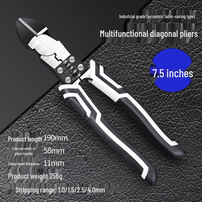 8" & 6" Industrial Grade Needle-Nose Pliers & Wire Cutters - High Hardness, Multi-functional, Household Angled Cutters.