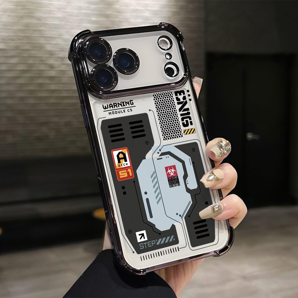 Fashion Mecha Style Phone Case for Samsung Galaxy S26 S25 S24 S23 S22 S21 S20 FE Ultra Plus 5G Anti-drop Transparent Cover Galaxy S24+