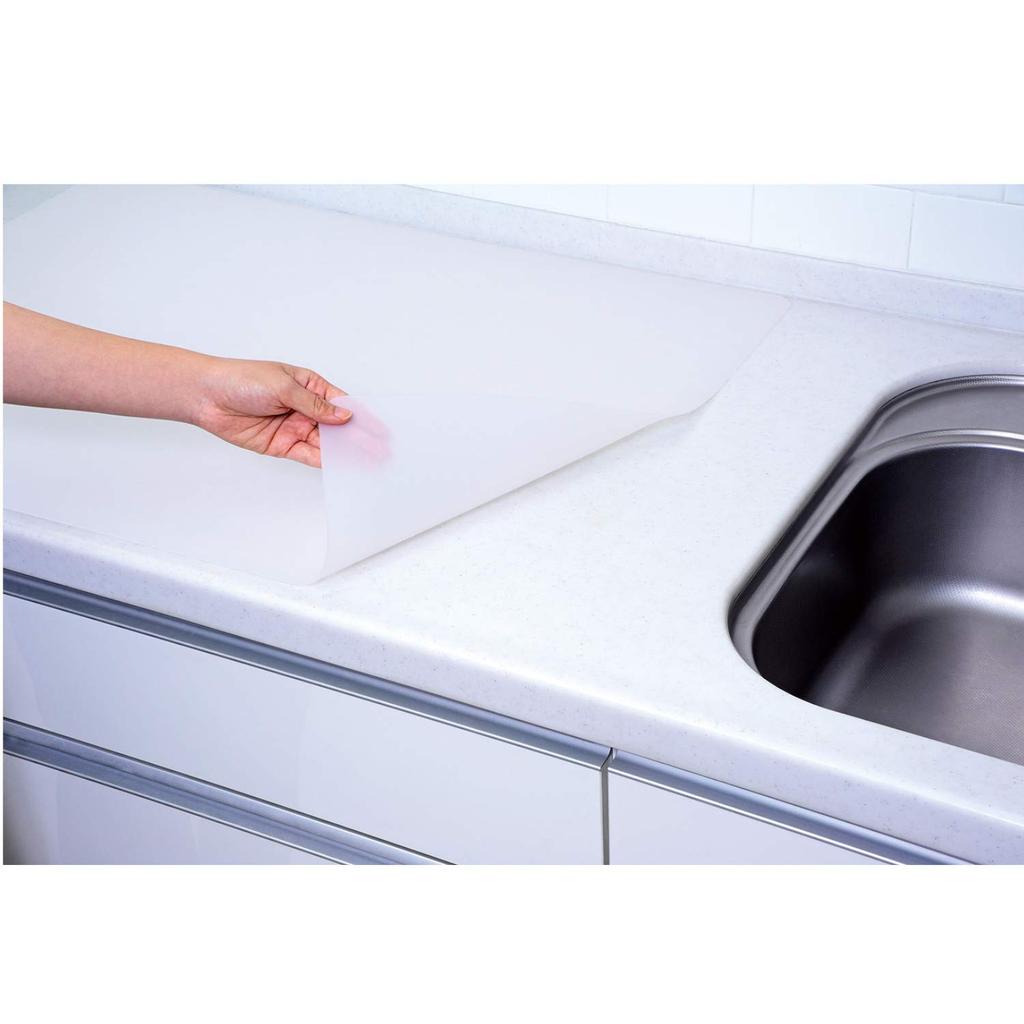Alphamic Silicone Kitchen Countertop 40cm X Rolls Up for Cuts To Milky 09451RC Mat, Protection, Non-Slip, Scratch-Resistant, Stain-Resistant, Approx.
