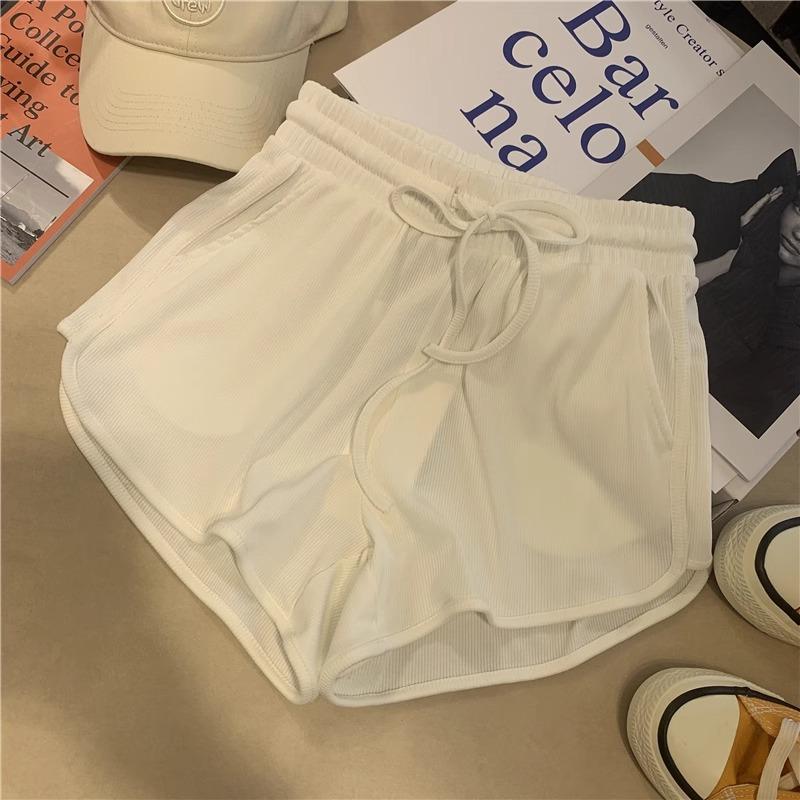 Casual Sports Ice Silk Shorts Women's Summer Thin Loose and Thin Three Points Wide Leg Pants Cover Meat and Thin