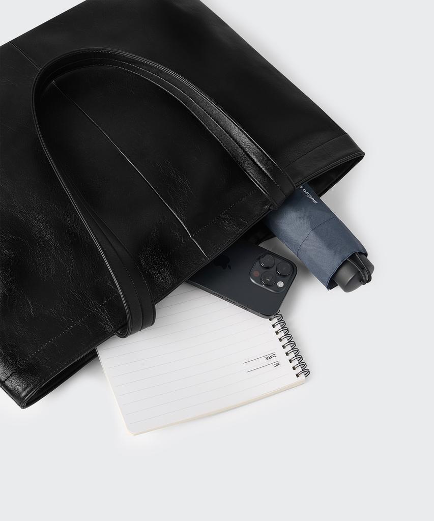Musinsa Standard Synthetic Leather Shopper Bag [Black]