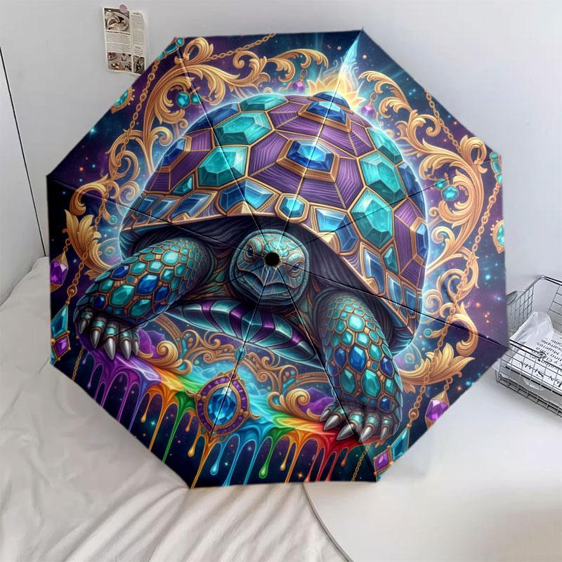 Enamelinsects Pattern Pattern New Style Umbrella, 1 Piece Automatic Folding Umbrella, Portable Travel Umbrella, Outdoor Umbrella, Birthday Gift