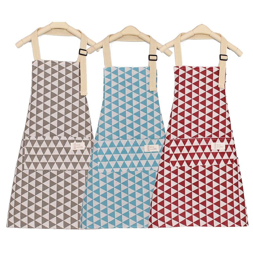 Breathable Kitchen Aprons Geometry Gardening Work Clothes For Cleaning Cooking Baking