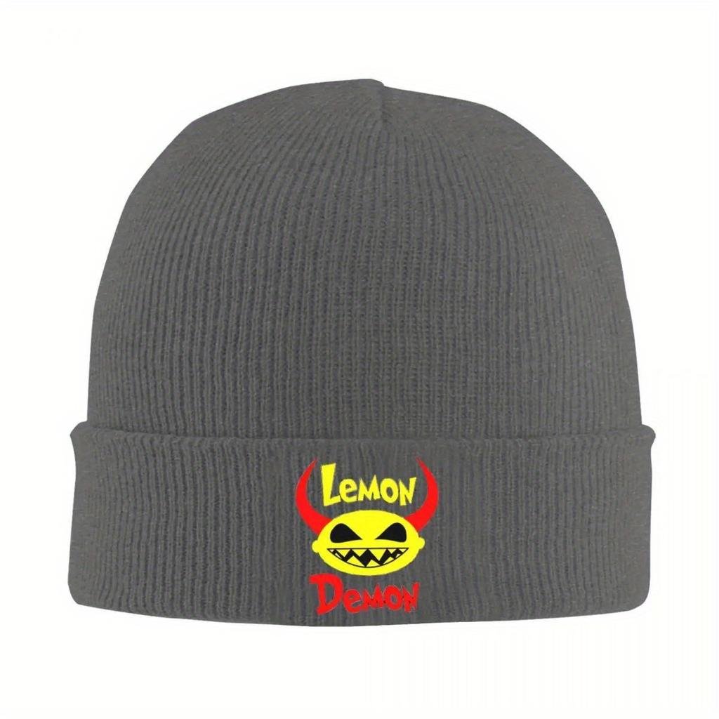 LEMON DEMON Bonnet Hats Knitting Hat Adult Unisex Hip Hop Warm Soft Beanie Hats Spring Hippie Custom Cap