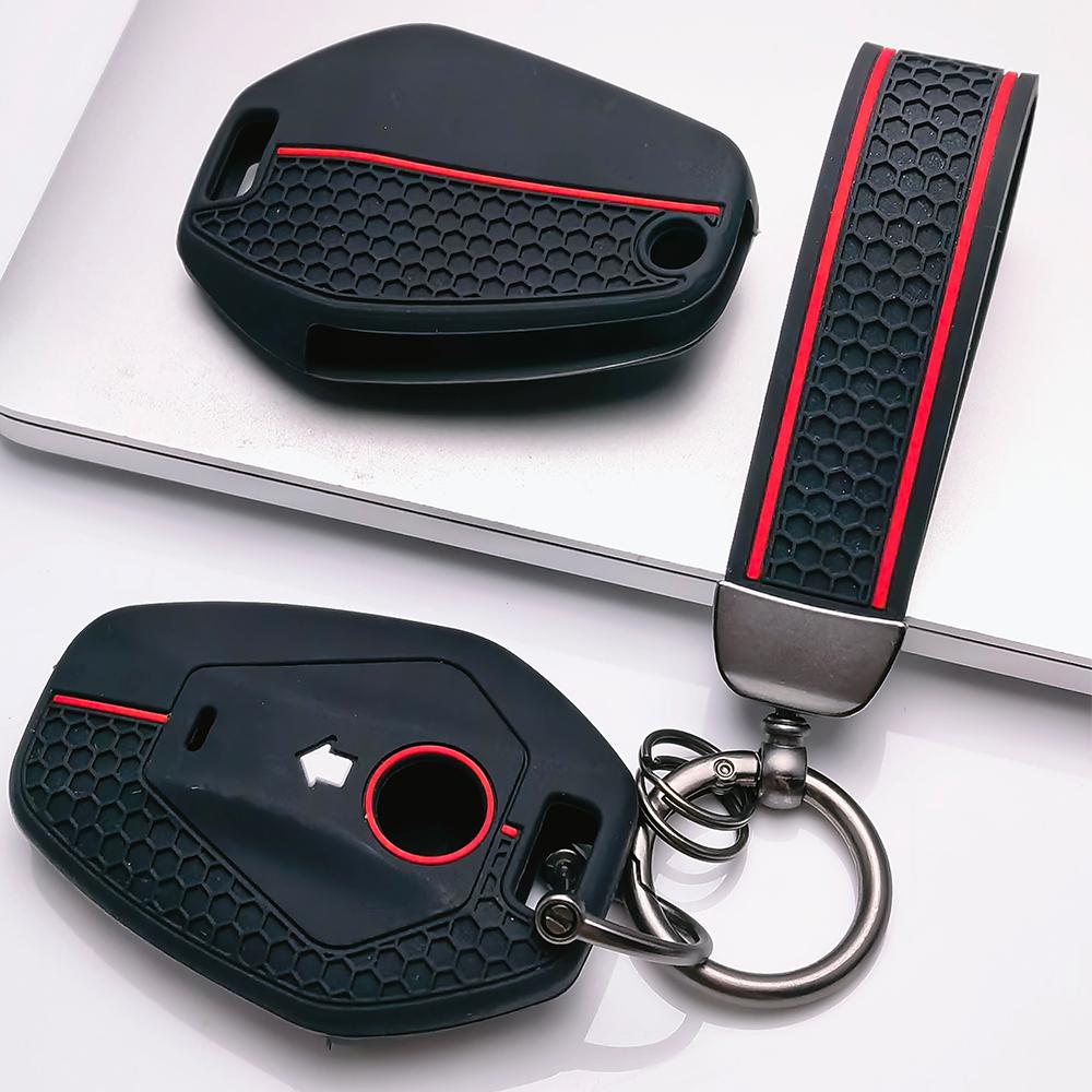 Key Fob Cover for BMW R1250GS R1200GS ADV with Keychain Anti-Scratch Surface Shockproof Structure Soft Grip Texture Easy Install Design