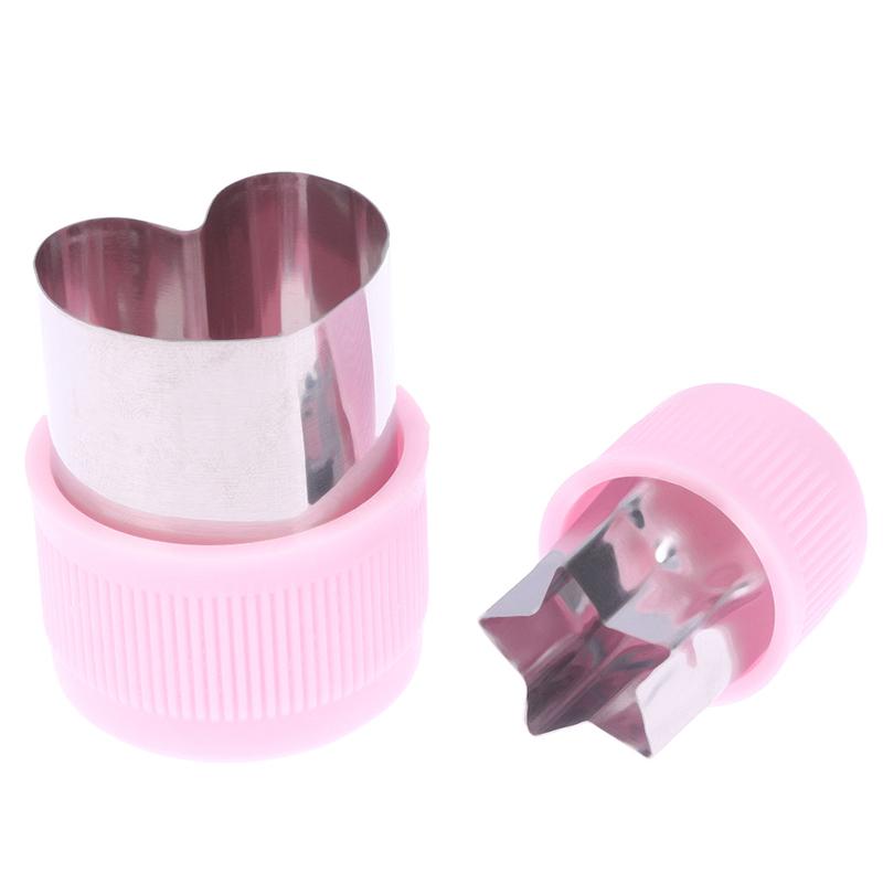 1Pc Various Shapes Vegetables Cutter Plastic Handle Portable Cook Tools Pink Stainless Steel Fruit Cutting Die Kitchen Gadgets