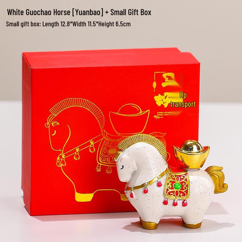 Creative Red Horse Mascot Figurine for Office or Living Room Decoration - Instantly Attracts Wealth