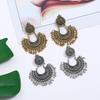 Geometric Dangle Alloy Earrings With Tassels For Women Bohemian Festival Style