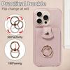 Litchi Texture PU Leather Wallet Case for iPhone 13 Pro Max, Accordion Card Holder with Ring Kickstand & Crossbody Strap, Shockproof Cover