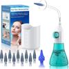 1 Set Two-Chamber Ear Irrigation Kit With Nozzle Tips Multi-Tip Electricmanual For Adults Home Ear Cleaning Irrigator