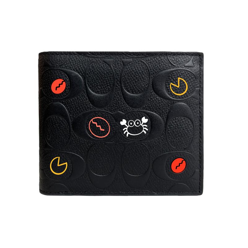 

COACH wallet [Customized bag] 3 IN 1 lucky cat, hand-painted pattern, embroidered stickers With pliers (black) Basic package (bag + dust bag) чёрный