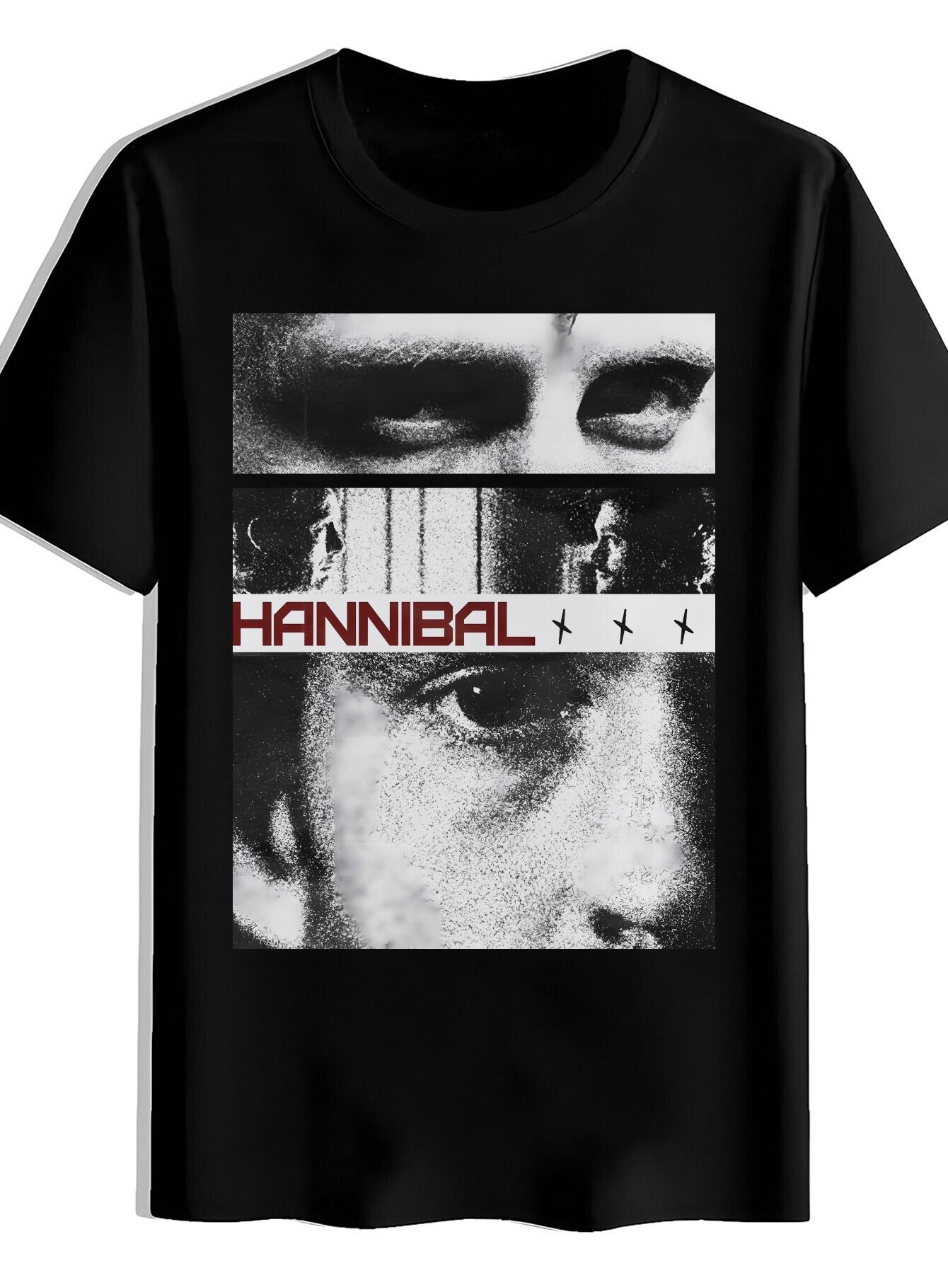T-shirt Hannibal TV Show/Movie Inspired - Iconic Hannibal Lecter Logo & Character Portraits XS