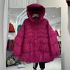 White Duck Down Jacket Hooded Autumn Winter Loose Puffer Coat Women Large Size Overcoat Thicken Female Parkas