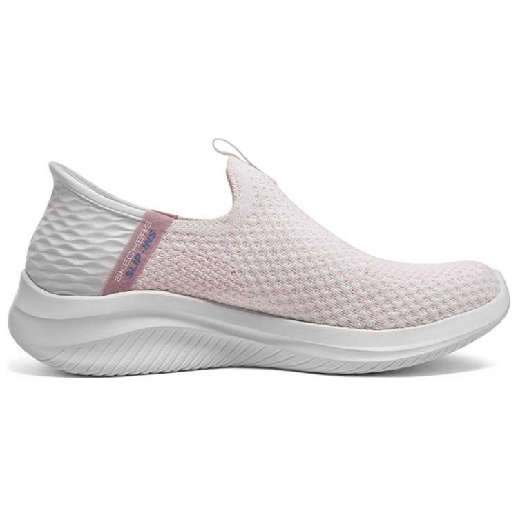 Skechers Ultra Flex 3.0 Slip-Ins Confortáveis Versáteis Cano Baixo Estilo de Vida Casual Calçados Tênis Feminino Branco 896243-WPK