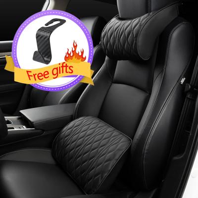 Car Headrest Lumbar Support Memory Foam Vertebral Lumbar Support Car Neck Pillow Back Cushion Office Car Interior Accessories