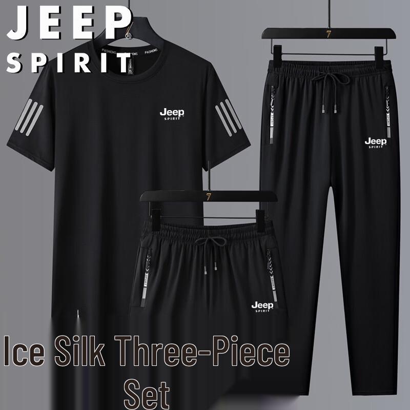 JEEP SPIRIT Men s Summer Ice Silk Quick Dry Sport 3-Piece Set XL
