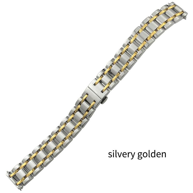 15mm 17mm 316L Stainless Steel Watchband Fit for Longines DolceVita L5.512/L5.255 Series Silver Rose Gold Watch Strap Tool 15mm