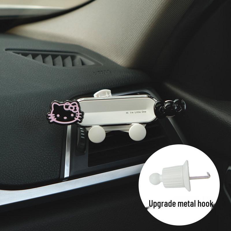 Bowknot Kitten Car Phone Holder: Multi-functional Air Vent Stand for Easy One-Hand Use