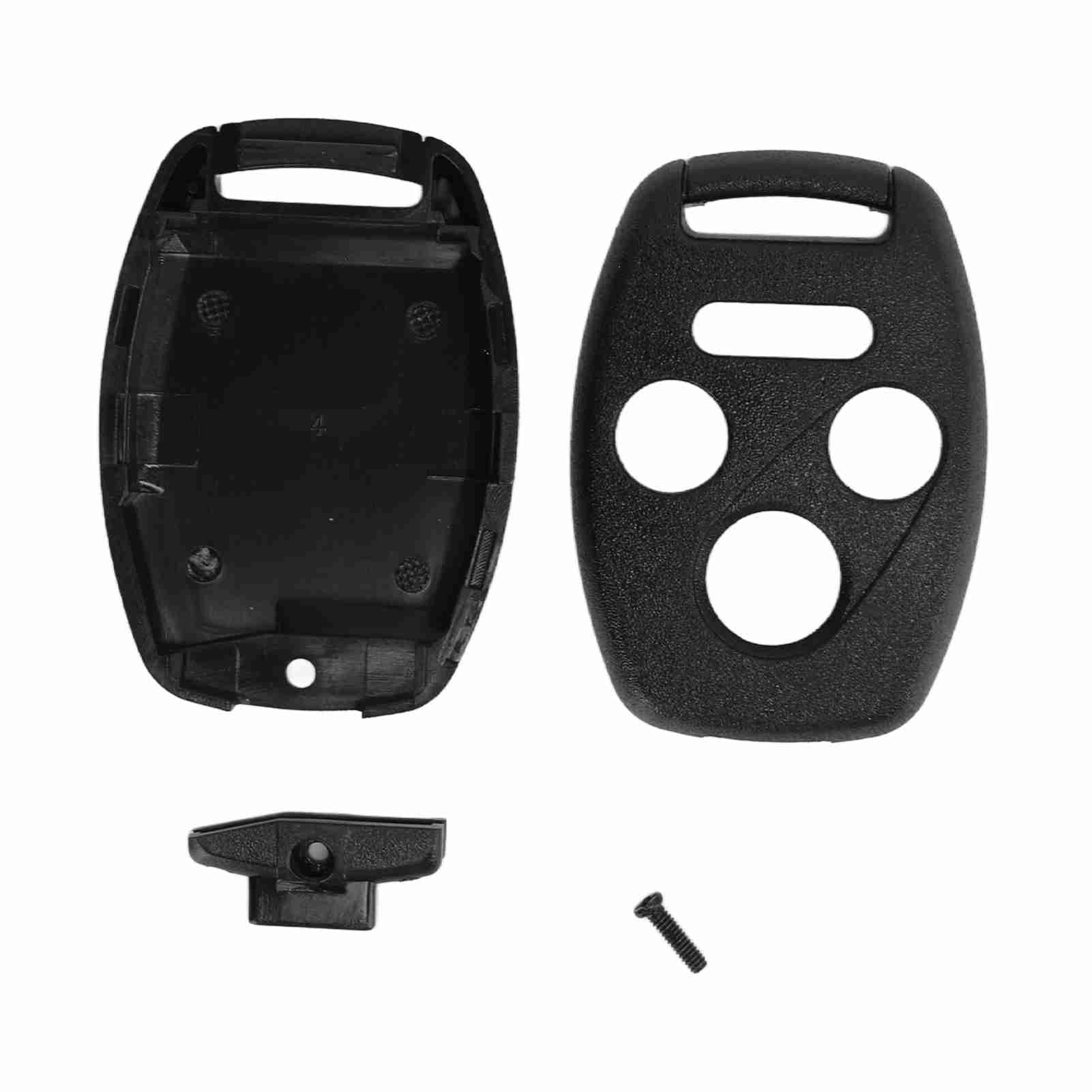 

Key Fob Shell Plastic AntIaging Black Easy Installation Wearproof Replacement for Accord 09‑13