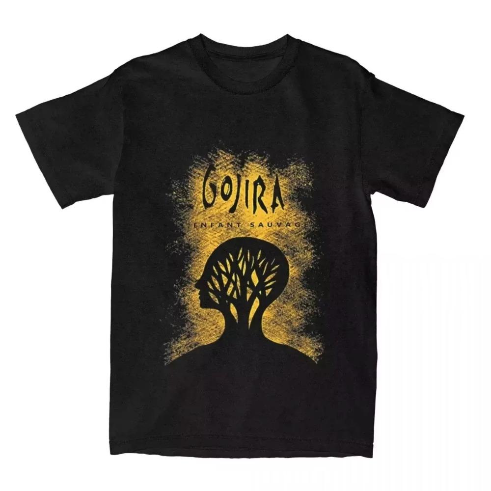 Summer Fashion Men and Women Gojiras Rock Metal Band Print T-shirt Pure Cotton Loose Casual Old-fashioned Retro 2DT-shirt