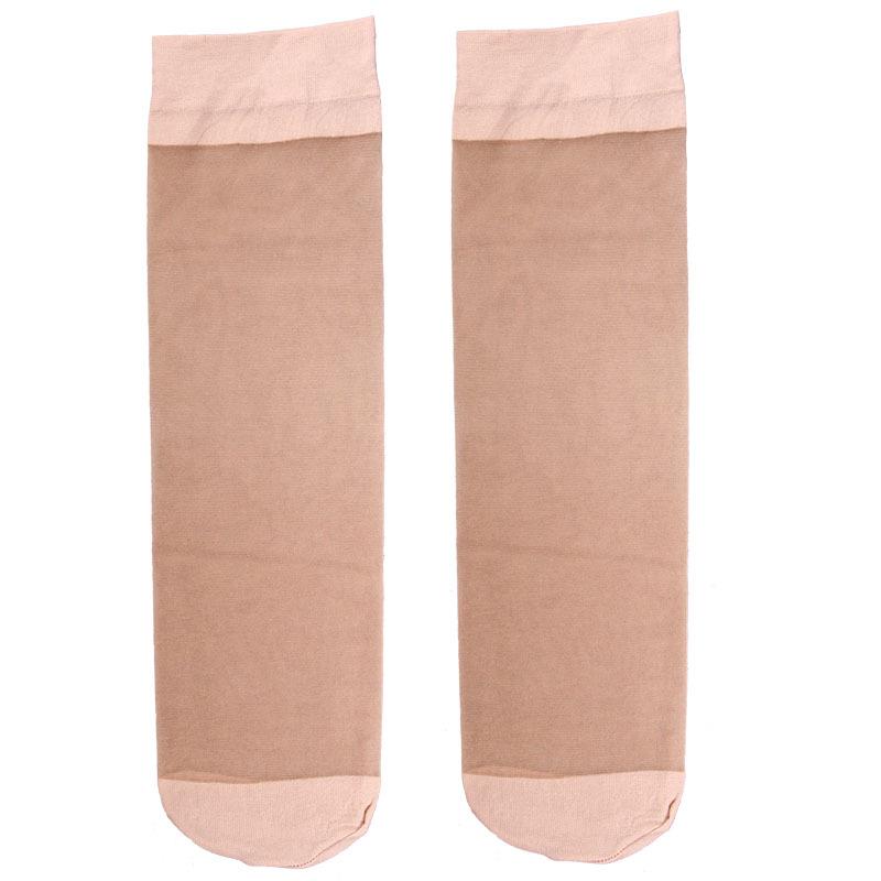 Langsha Women's Core-Spun Silk Nylon Socks - 5 Pairs: Short, Sheer, Black, and Transparent for Summer