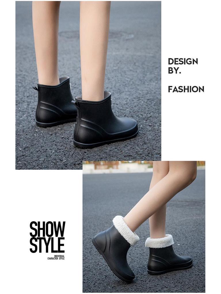 2024 Women's Waterproof Fashion Rain Boots - Wear-Resistant & Warm