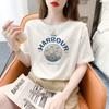 Women's Cotton Short-Sleeved T-shirt Summer Women's Loose White Short-Sleeved Shirt